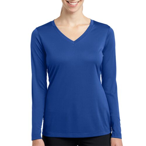 Ladies Long Sleeve Poly T-Shirt Thumbnail